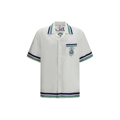 White Silk Shortsleeve Shirt