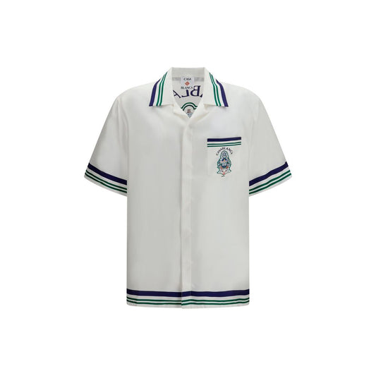 White Silk Shortsleeve Shirt