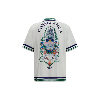 White Silk Shortsleeve Shirt