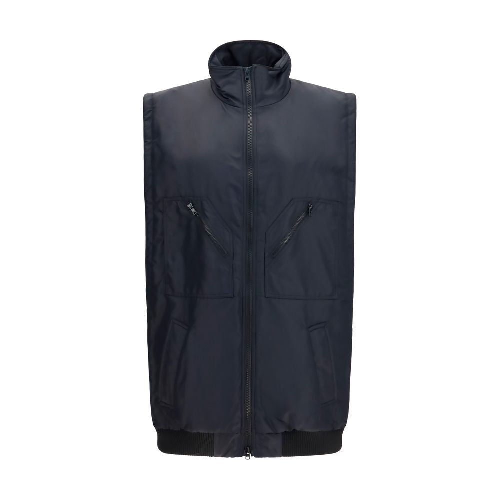 Black Polyamide Sleeveless Jacket