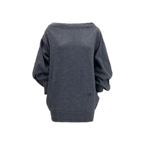 Gray Wool Oves Aries Casual Dress