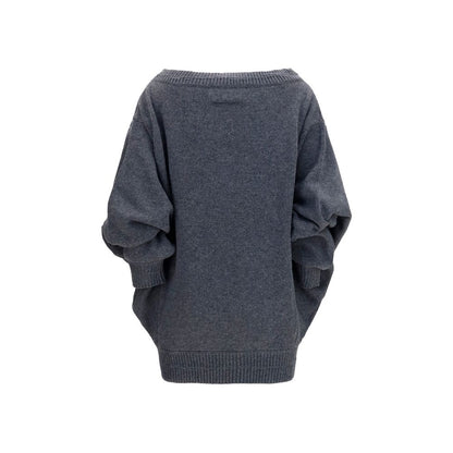 Gray Wool Oves Aries Casual Dress