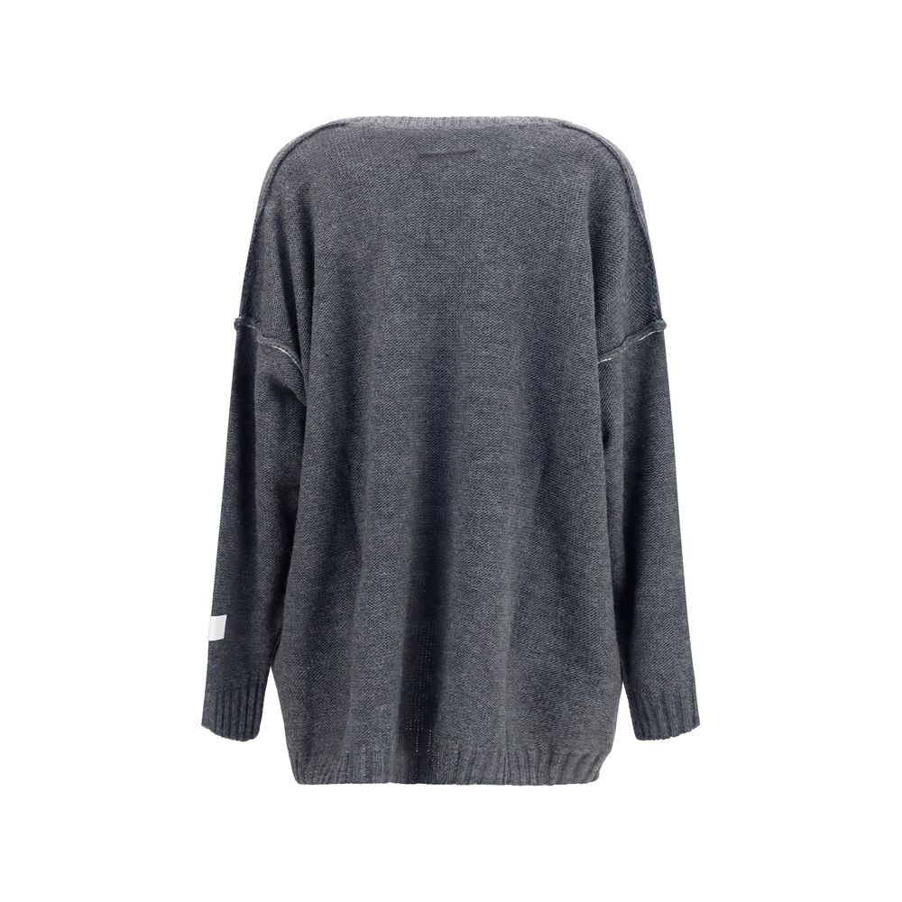 Gray Marabou Sweatshirt