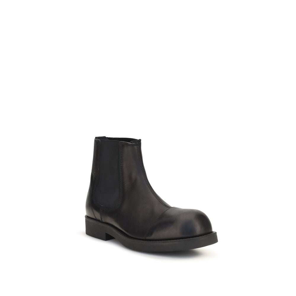 Black Calf Leather Bos Taurus Chelsea Boots