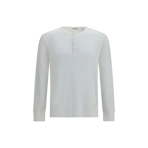 White Cotton Long Sleeve T-Shirt