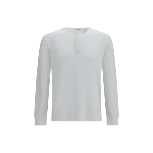 White Cotton Long Sleeve T-Shirt