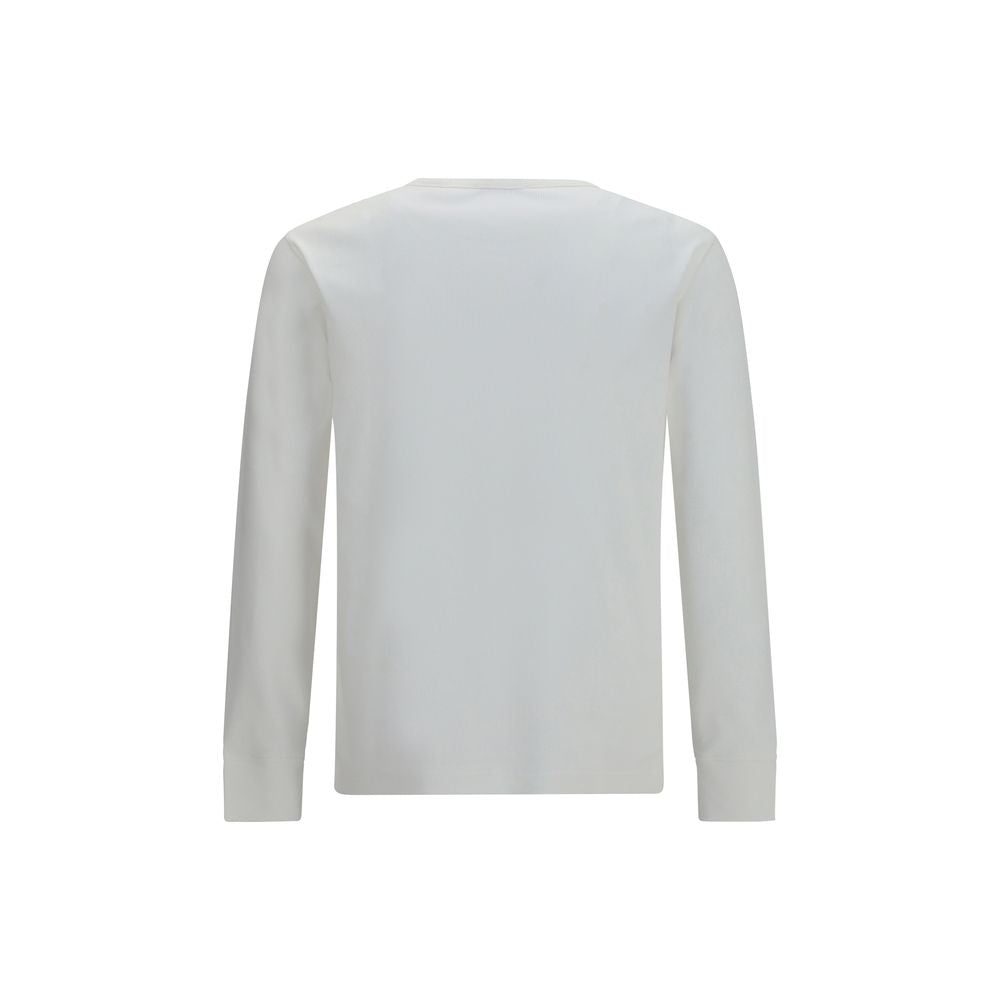 White Cotton Long Sleeve T-Shirt