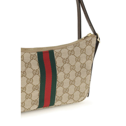 Beige Polyester Shoulder Bag