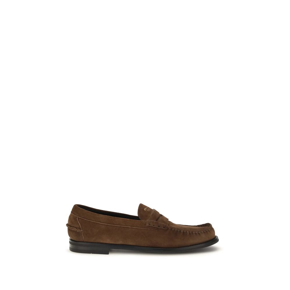 Brown Suede Leather Slip-On Loafers