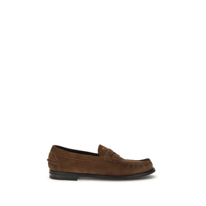 Brown Suede Leather Slip-On Loafers