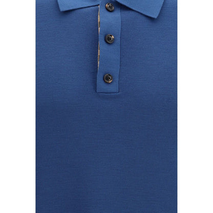 Blue Wool Oves Aries Polo Shirt