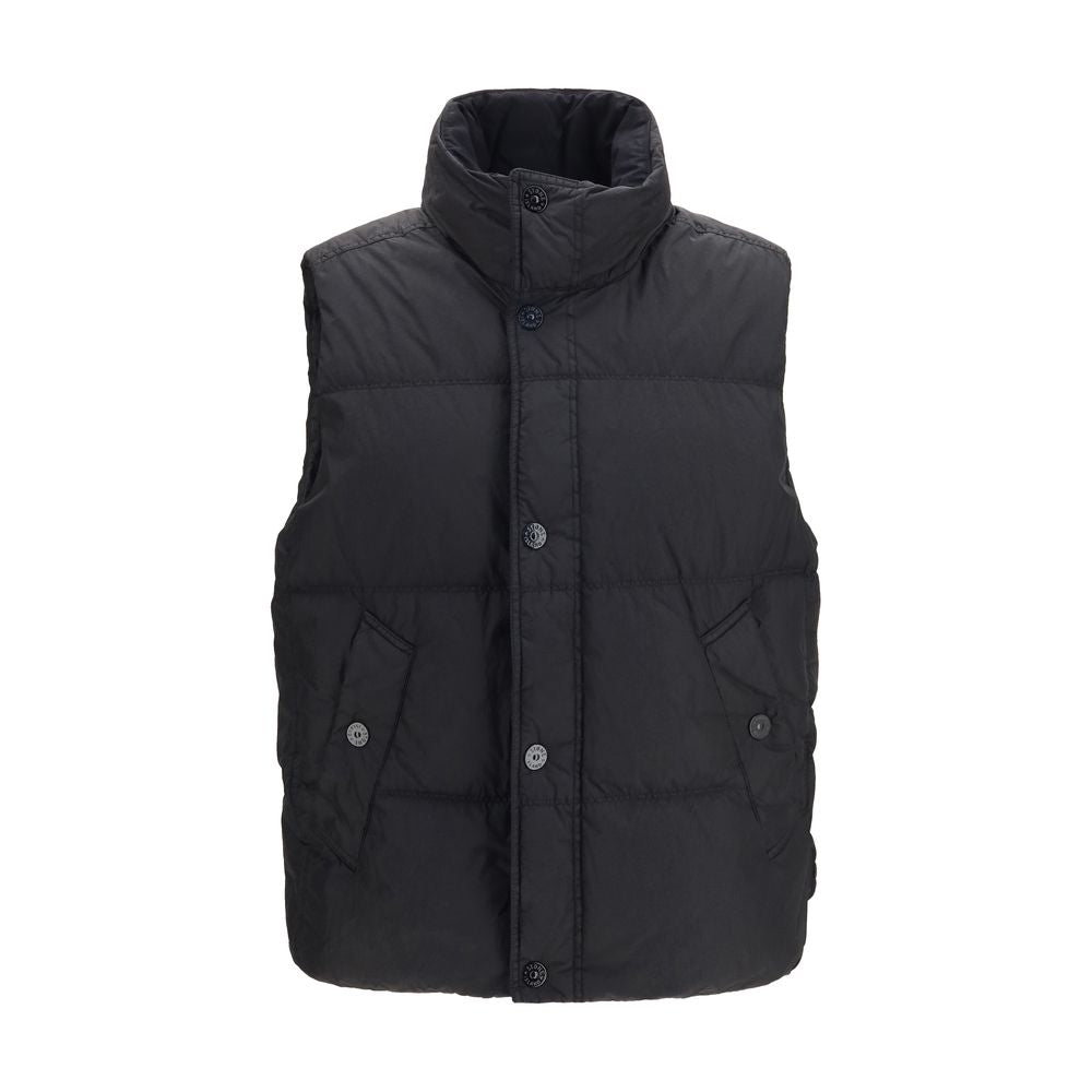 Black Goose Down Sleeveless Jacket