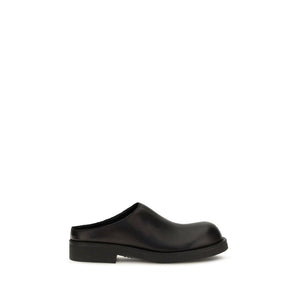 Black Calf Leather Bos Taurus Mules