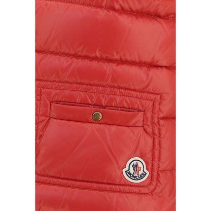Red Polyamide Sleeveless Jacket
