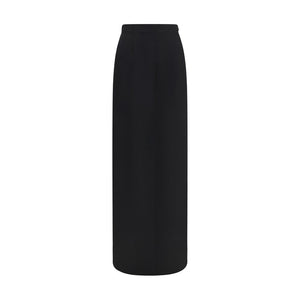 Black Wool Oves Aries Long Skirt