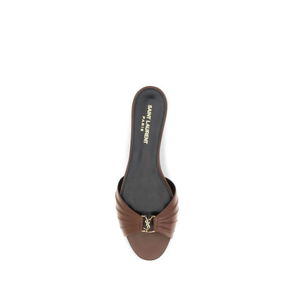 Brown Calf Leather Bos Taurus Mules