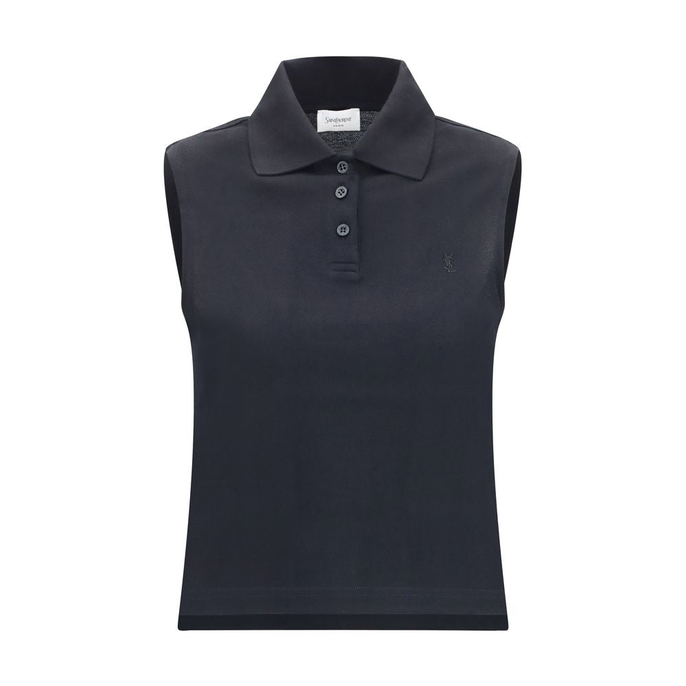 Black Recycled Cotton Polo Shirt