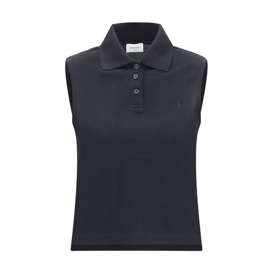 Black Recycled Cotton Polo Shirt