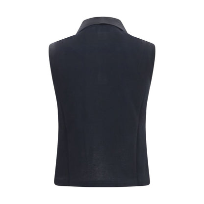 Black Recycled Cotton Polo Shirt