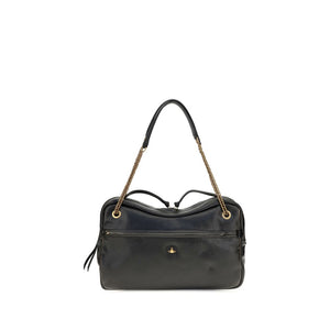 Black Calf Leather Bos Taurus Shoulder Bag
