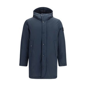 Blue Polyester Coat