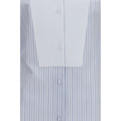 Blue Cotton Pattern Shirt