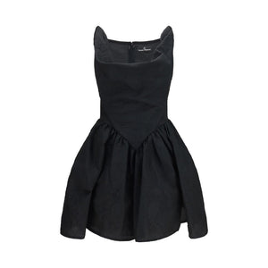 Black Cotton Casual Dress