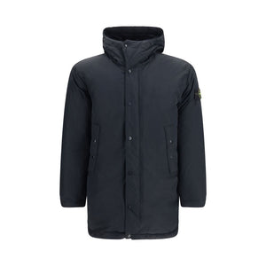 Black Polyester Full-Length Jacket