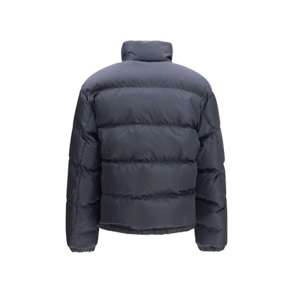 Blue Polyamide Full-Length Jacket