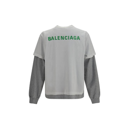 White Cotton Long Sleeve T-Shirt