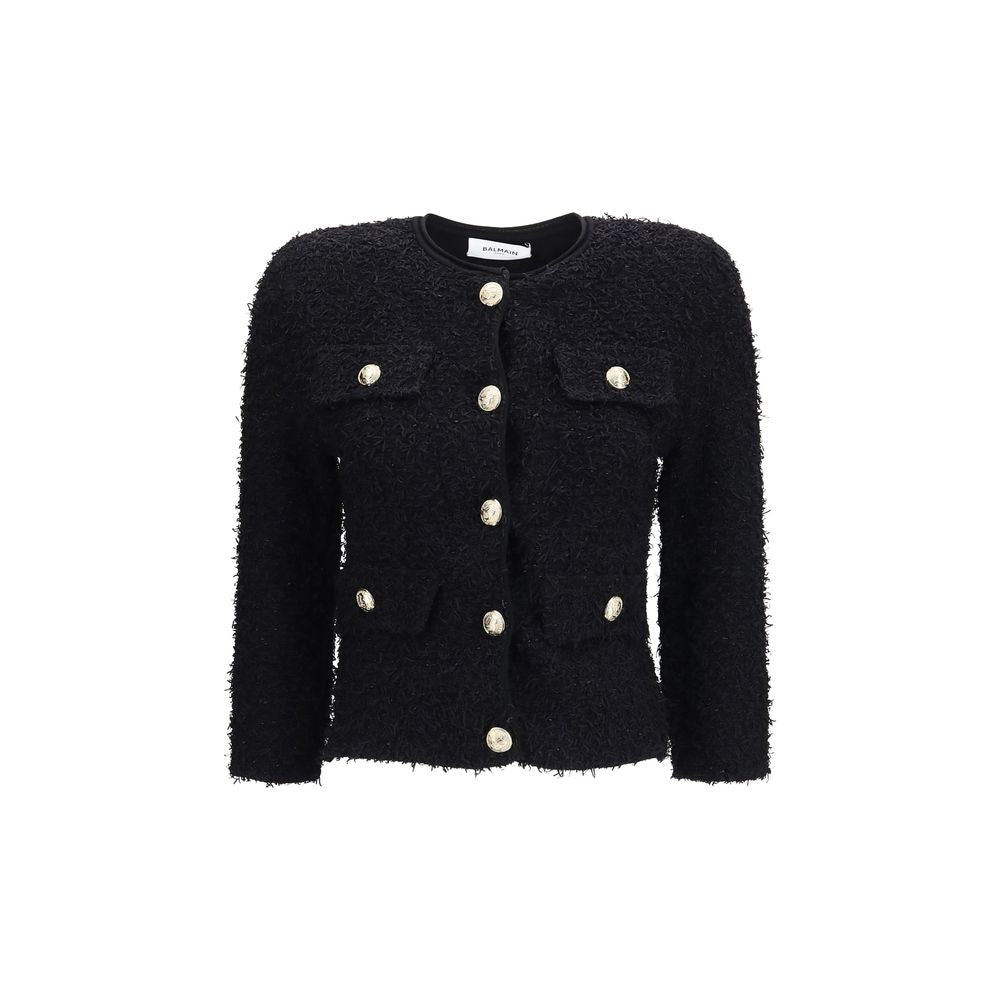 Black Viscose Full-Length Jacket