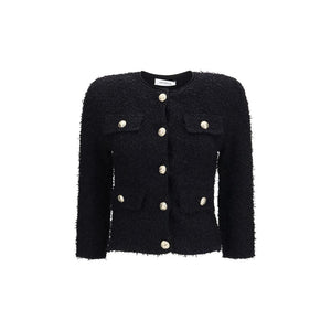 Black Viscose Full-Length Jacket