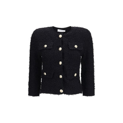 Black Viscose Full-Length Jacket