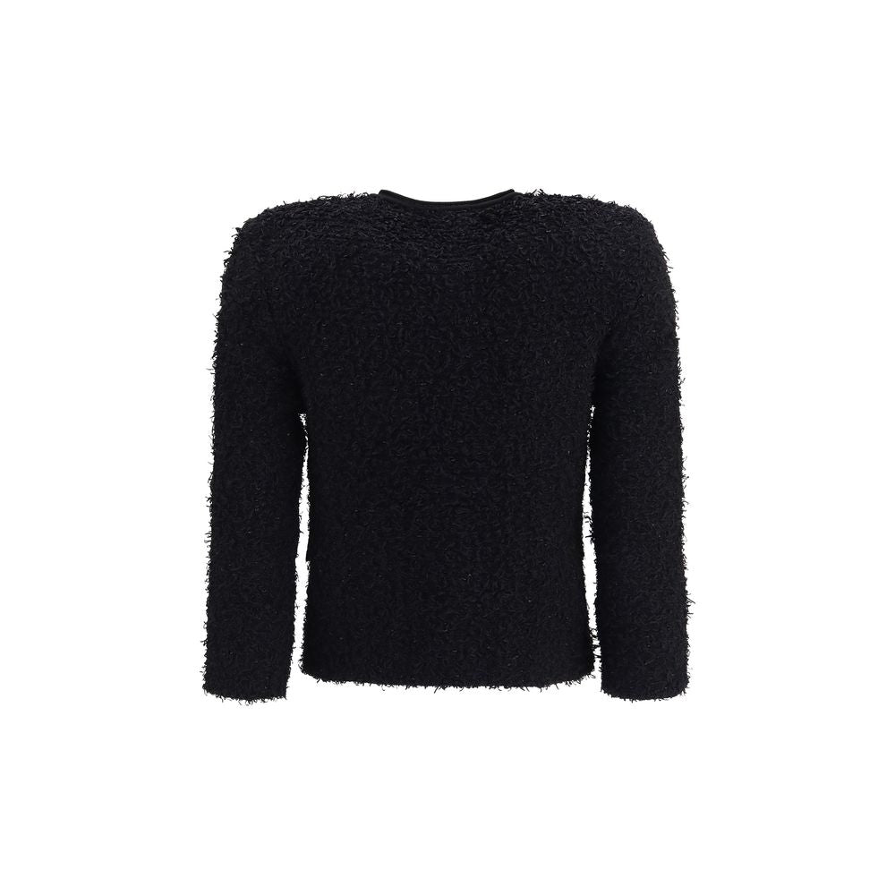 Black Viscose Full-Length Jacket
