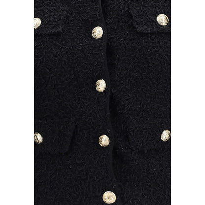 Black Viscose Full-Length Jacket