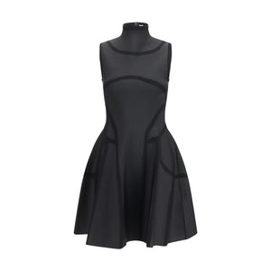 Black Polyester Cocktail Dress