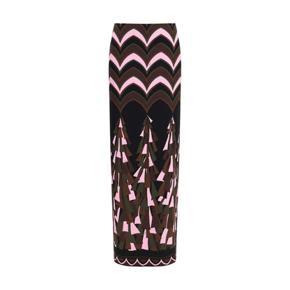 Multicolor Polyamide Long Skirt