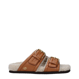 Brown Leather Slippers