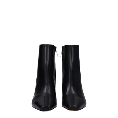 Black Leather Ankle Boots