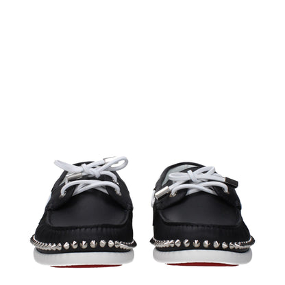 Black Leather Slip-On Loafers