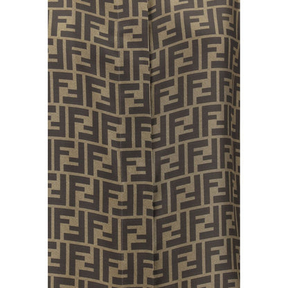 Brown Silk Pattern Shirt