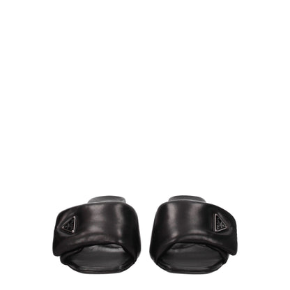 Black Leather Platform Sandals