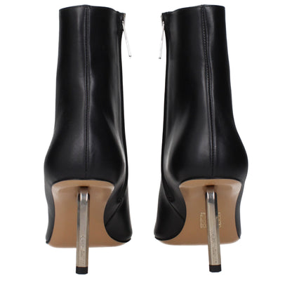Black Leather Ankle Boots