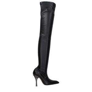 Black Leather Over The Knee