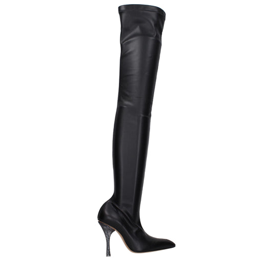 Black Leather Over The Knee