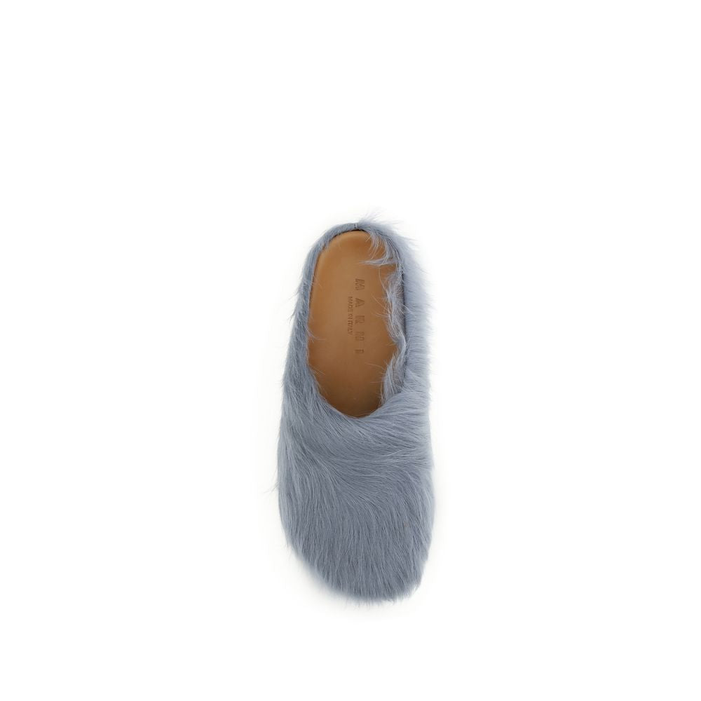 Blue Calf Leather Bos Taurus Mules