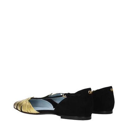 Black Leather Flat Sandals