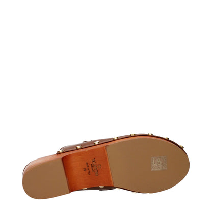 Brown Leather Slippers