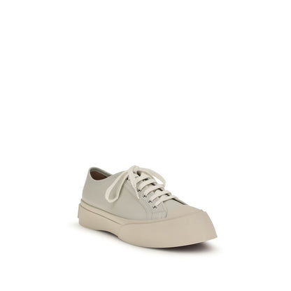 White Calf Leather Bos Taurus Chunky Sneakers