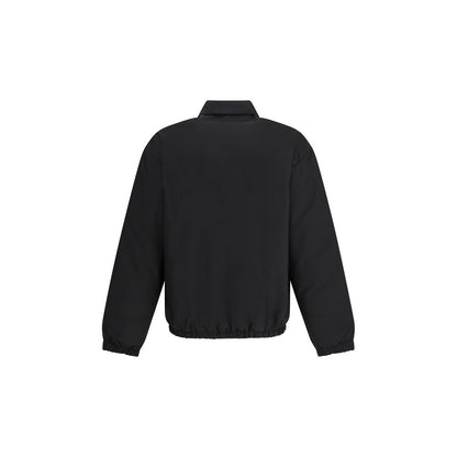 Black Recycled Polyamide Full-Length Jacket